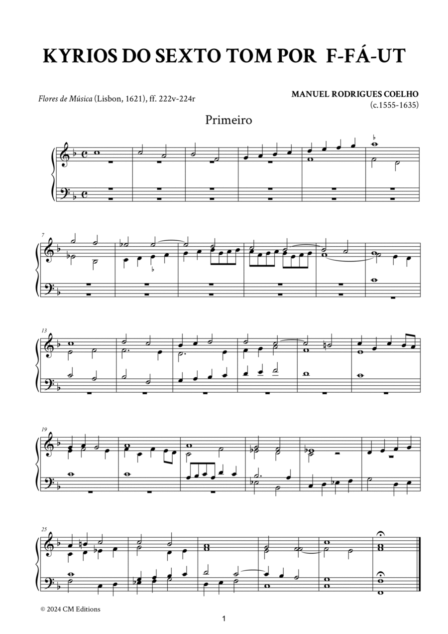 Kyrios do Sexto Tom por F-Fá-Ut Organ Solo scores gallery preview page 1