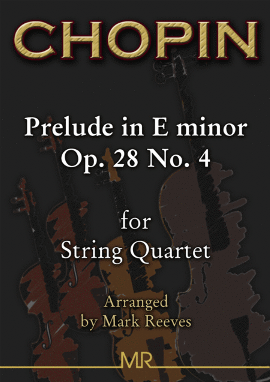 Chopin - Prelude in E minor for String Quartet String Quartet scores gallery preview page 1