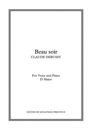 Book cover for Beau soir (D Major)