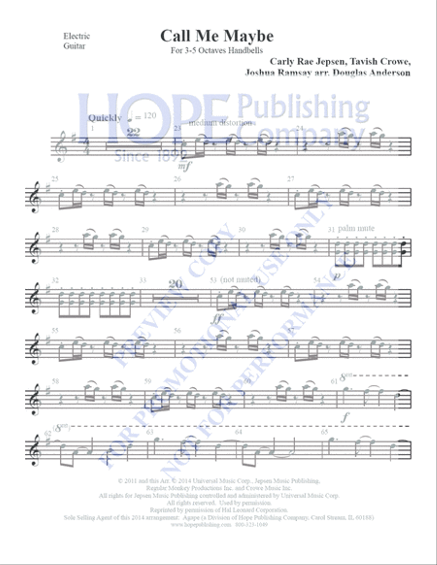 Call Me Maybe 5-Octaves scores gallery preview page 2
