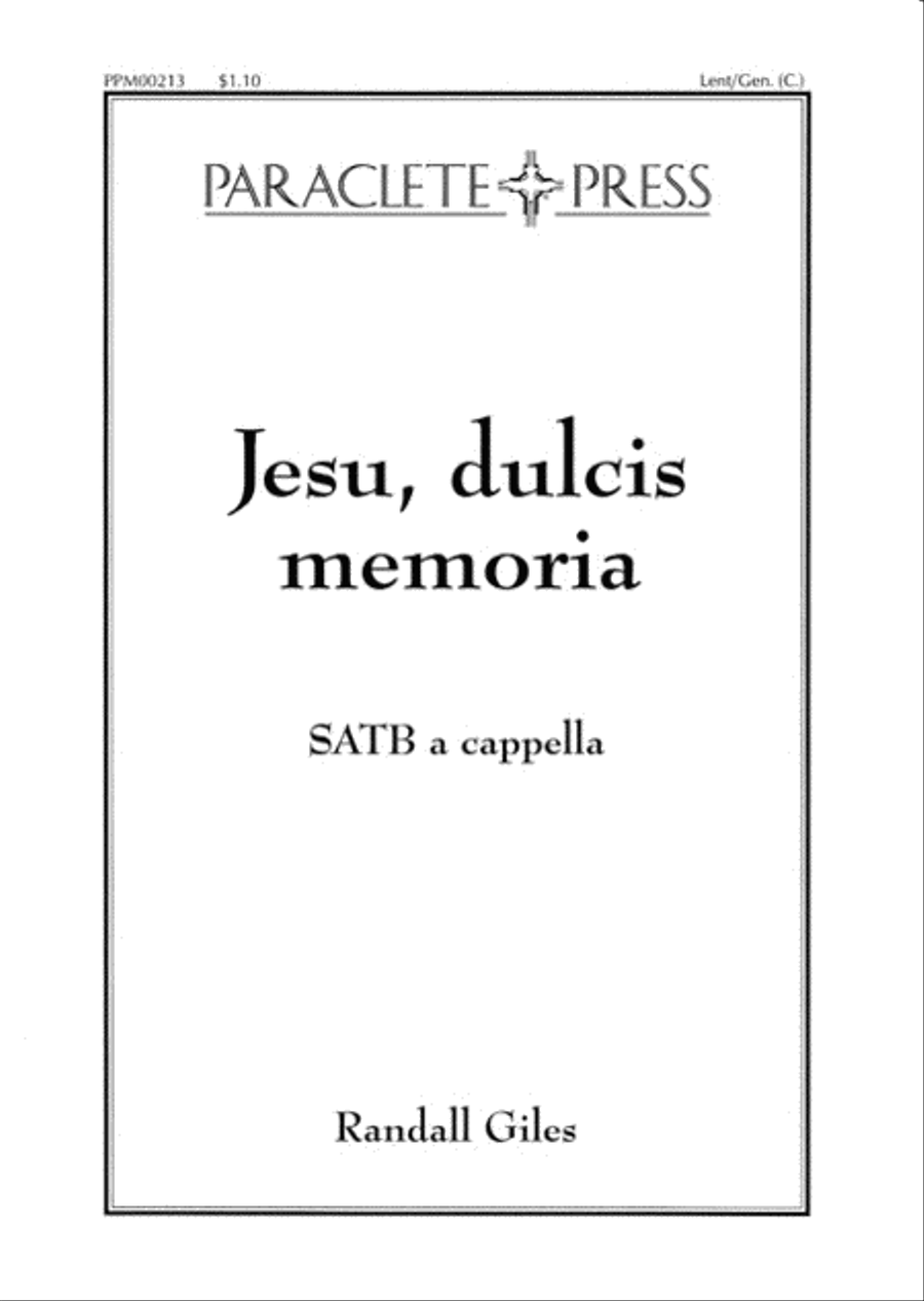 Jesu dulcis memoria Jesu dulcis memoria 4-Part scores gallery preview page 1