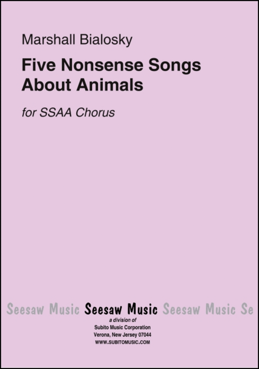 Five Nonsense Songs SSAA scores gallery preview page 1