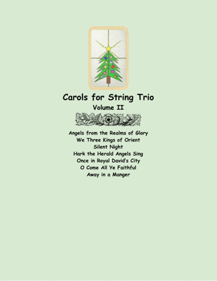 Book cover for Carols for String Trio, Volume II