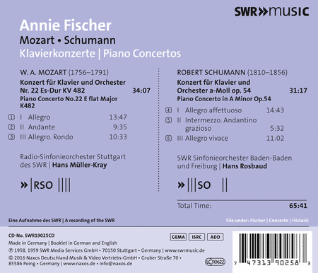 Mozart & Schumann: Piano Concertos
