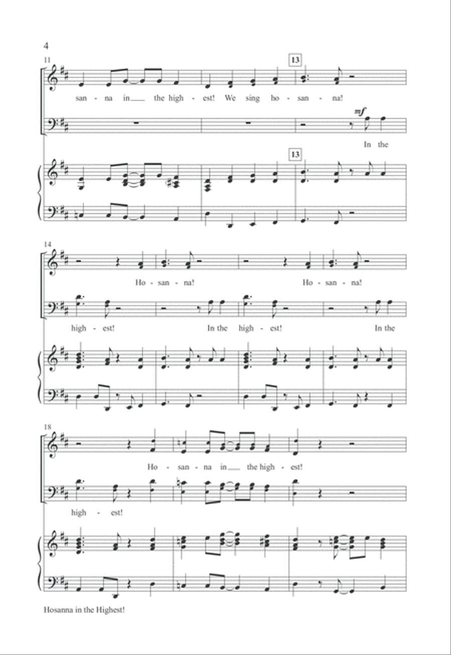 Hosanna in the Highest! 4-Part scores gallery preview page 3