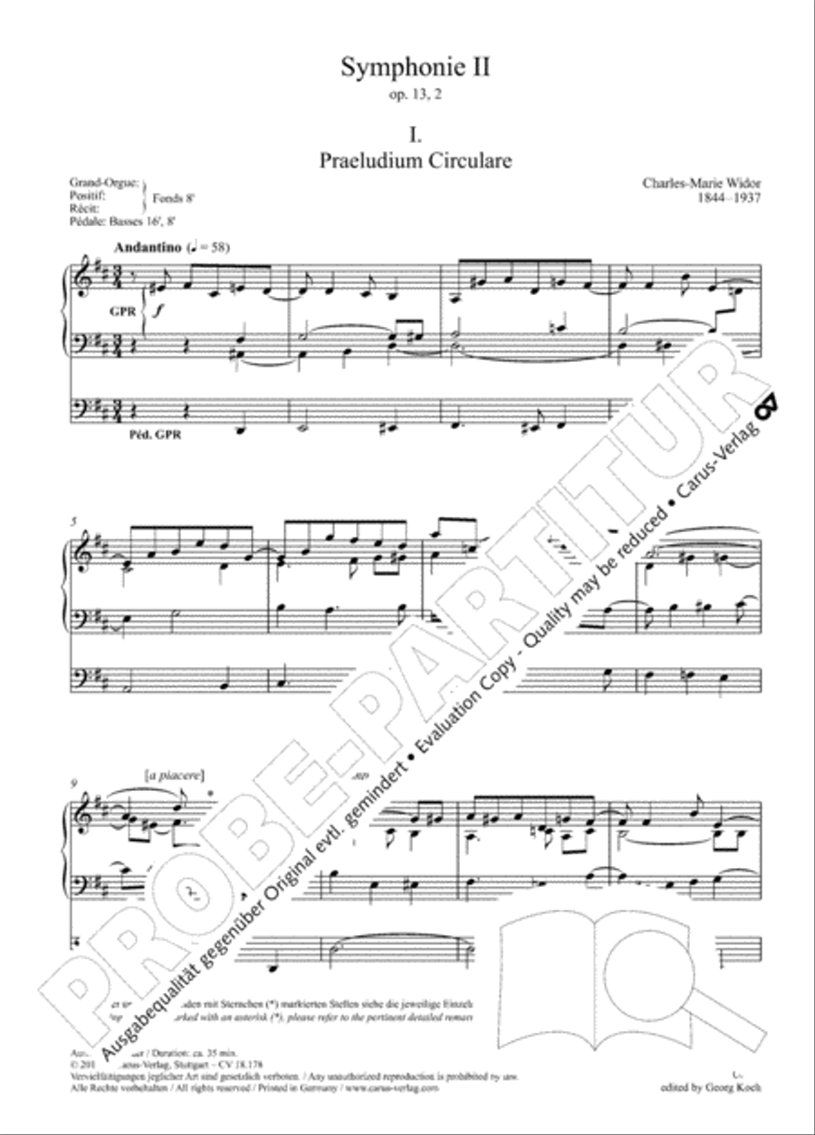 Symphonie No. II pour Orgue Organ scores gallery preview page 17