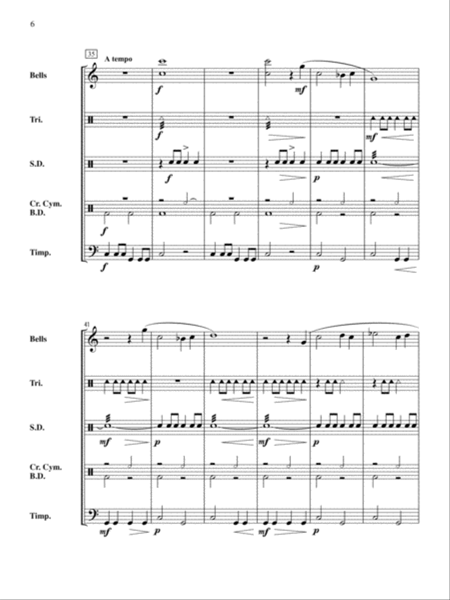 The Anthony J. Cirone Intermediate Percussion Ensemble Collection: Score Percussion Ensemble scores gallery preview page 6