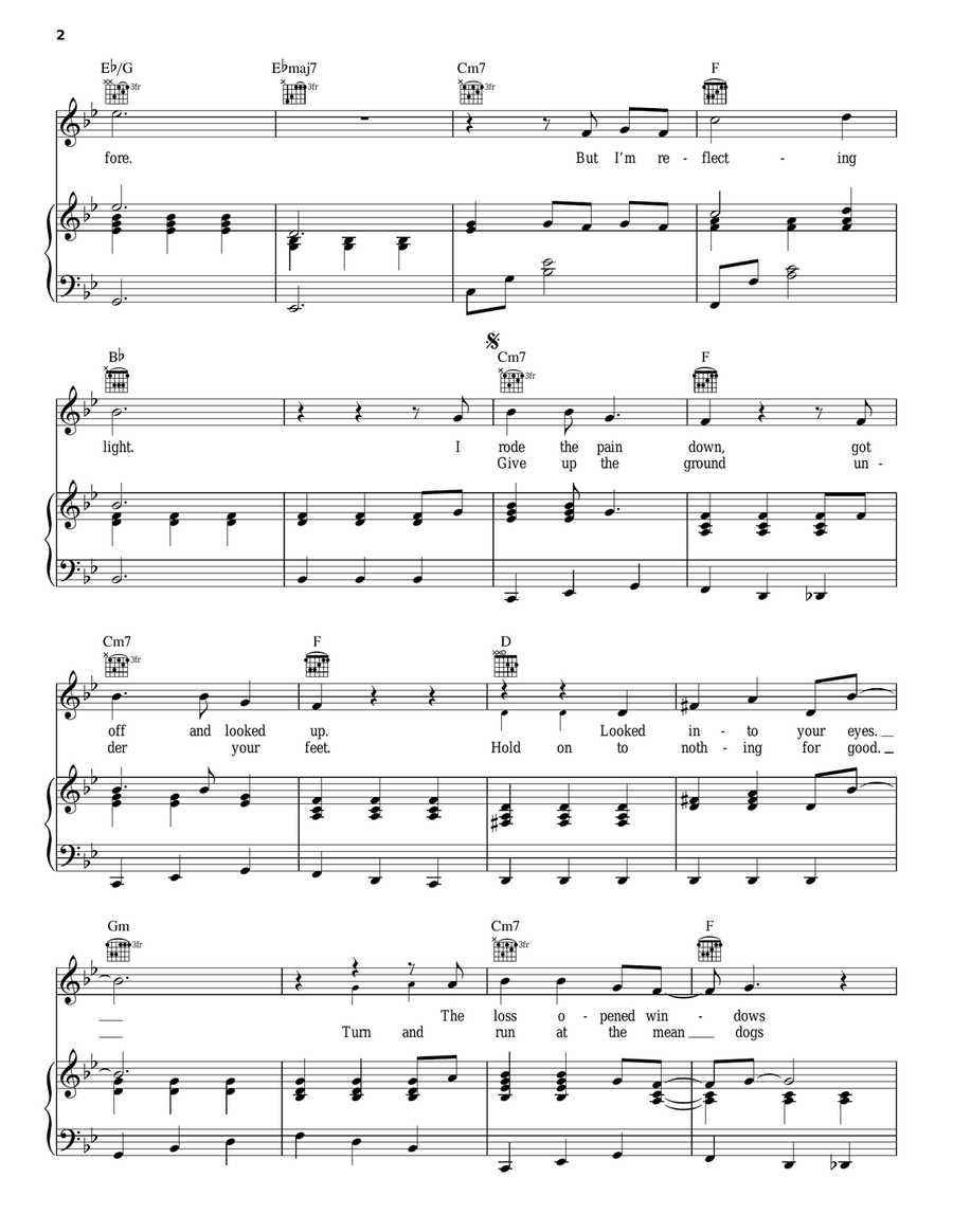 Reflecting Light Reflecting Light Piano, Vocal, Guitar scores gallery preview page 2