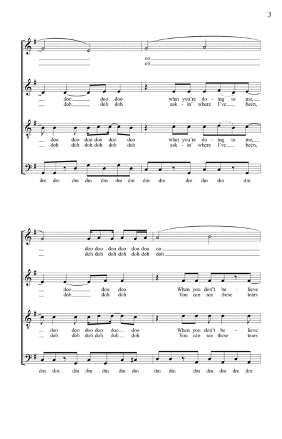 Suspicious Minds (arr. Deke Sharon) 4-Part scores gallery preview page 3