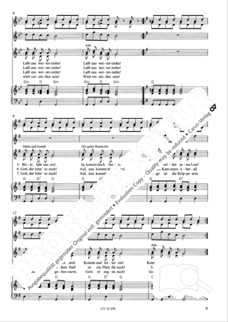 Singspiel zur Weihnachtsgeschichte Children's Choir scores gallery preview page 9