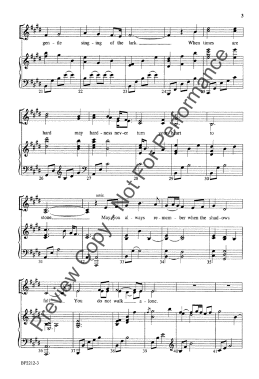 You Do Not Walk Alone 4-Part scores gallery preview page 3
