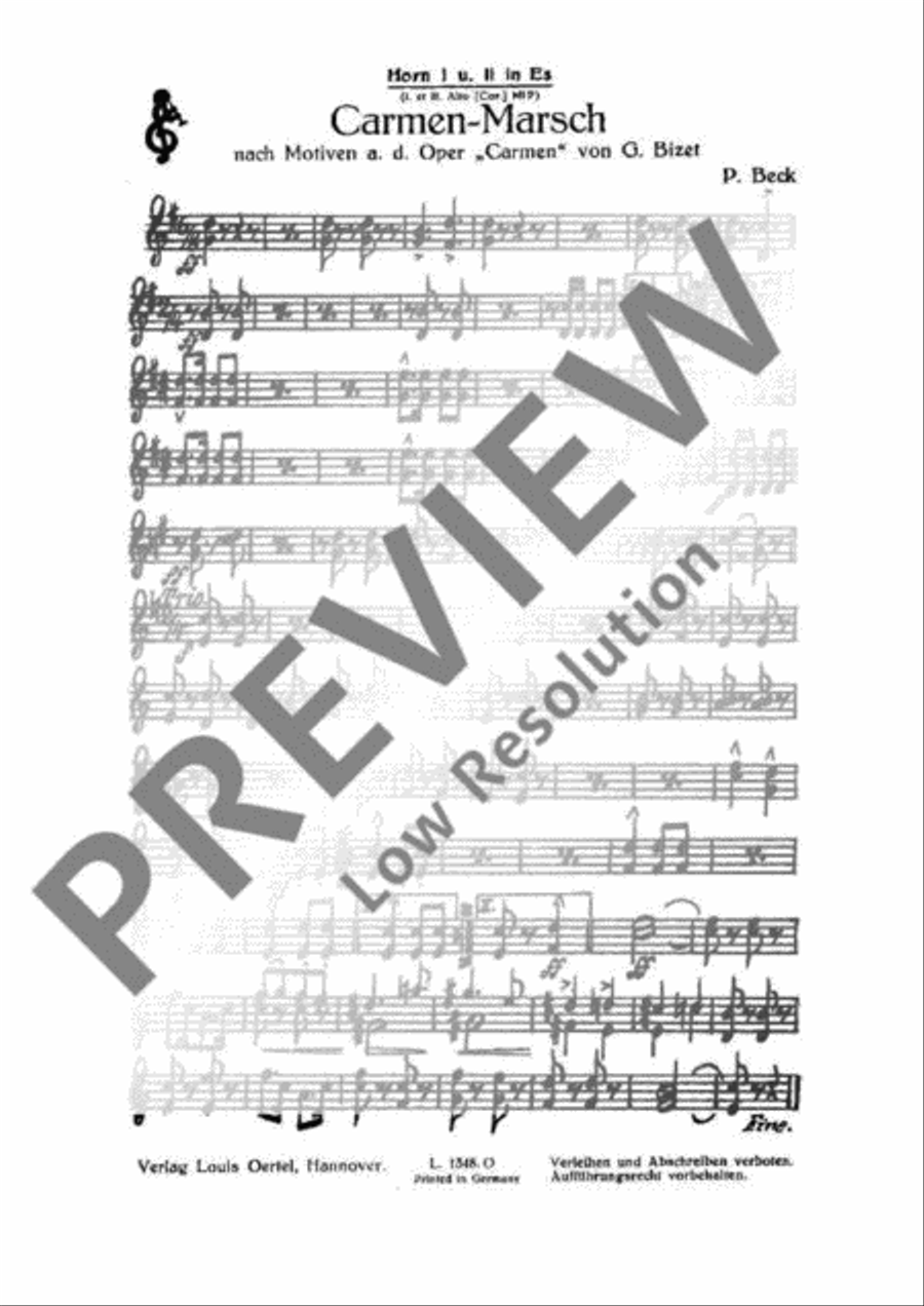 Carmen-Marsch Concert Band scores gallery preview page 18