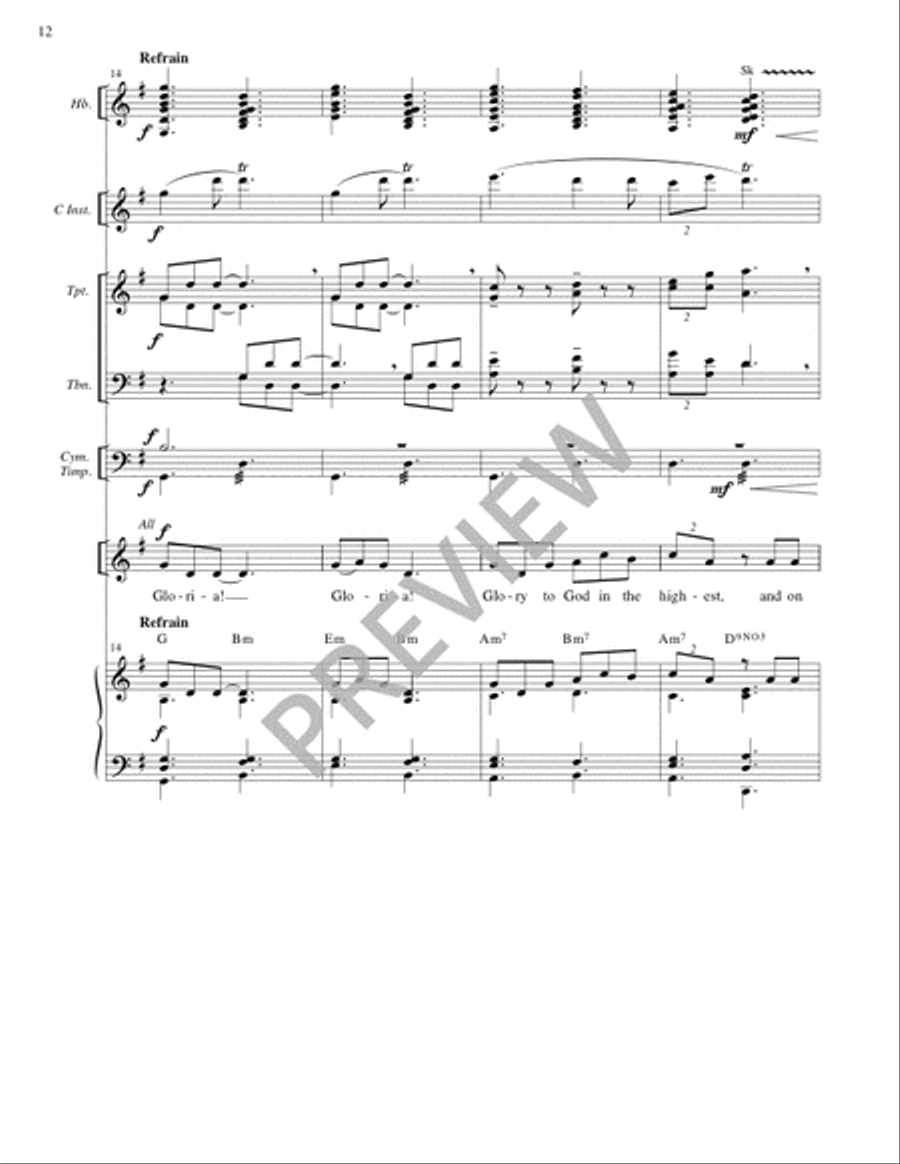 Jubilation Mass (Full Score) 4-Part scores gallery preview page 13