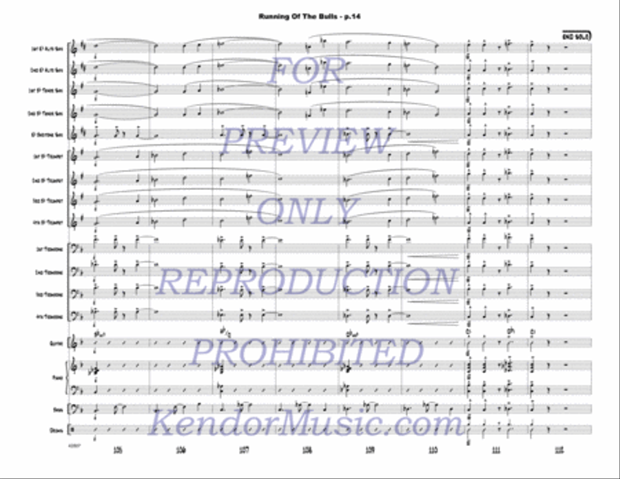 Running Of The Bulls Jazz Ensemble scores gallery preview page 15