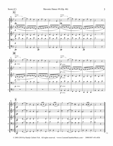 Dvorak Slavonic Dance #8 (brass quintet) image number null