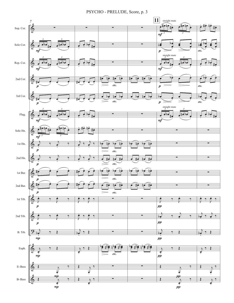 Psycho (prelude) Psycho (prelude) Brass Band scores gallery preview page 2