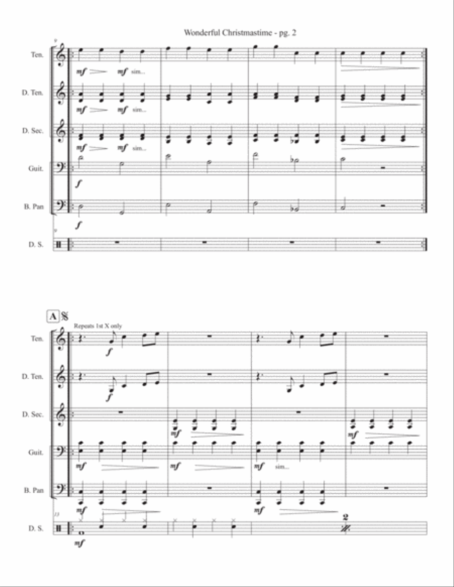 Wonderful Christmastime Wonderful Christmastime Percussion Ensemble scores gallery preview page 2