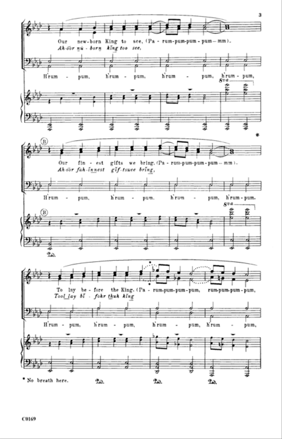 The Little Drummer Boy TTBB scores gallery preview page 2