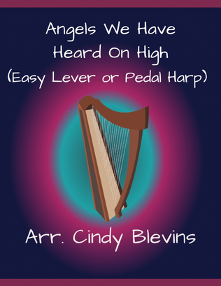 Book cover for Angels We Have Heard On High, for Easy Harp Solo
