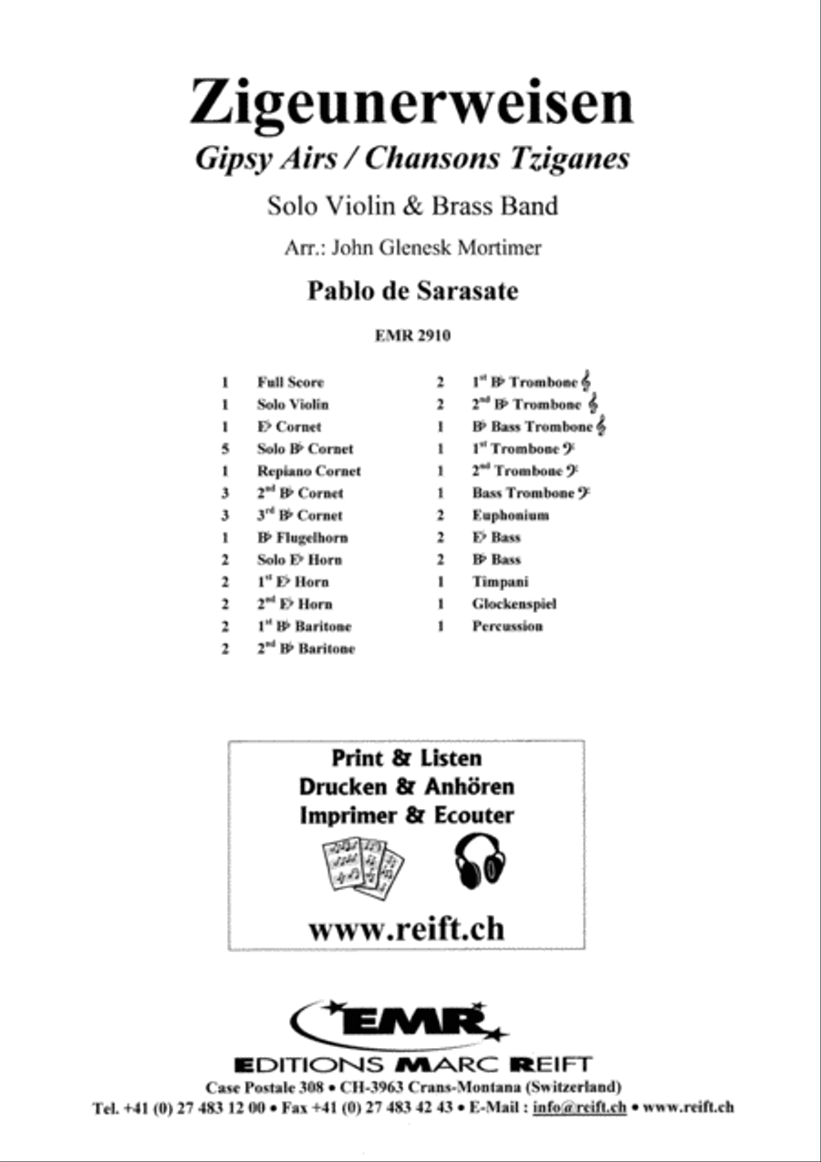 Zigeunerweisen Brass Band scores gallery preview page 2