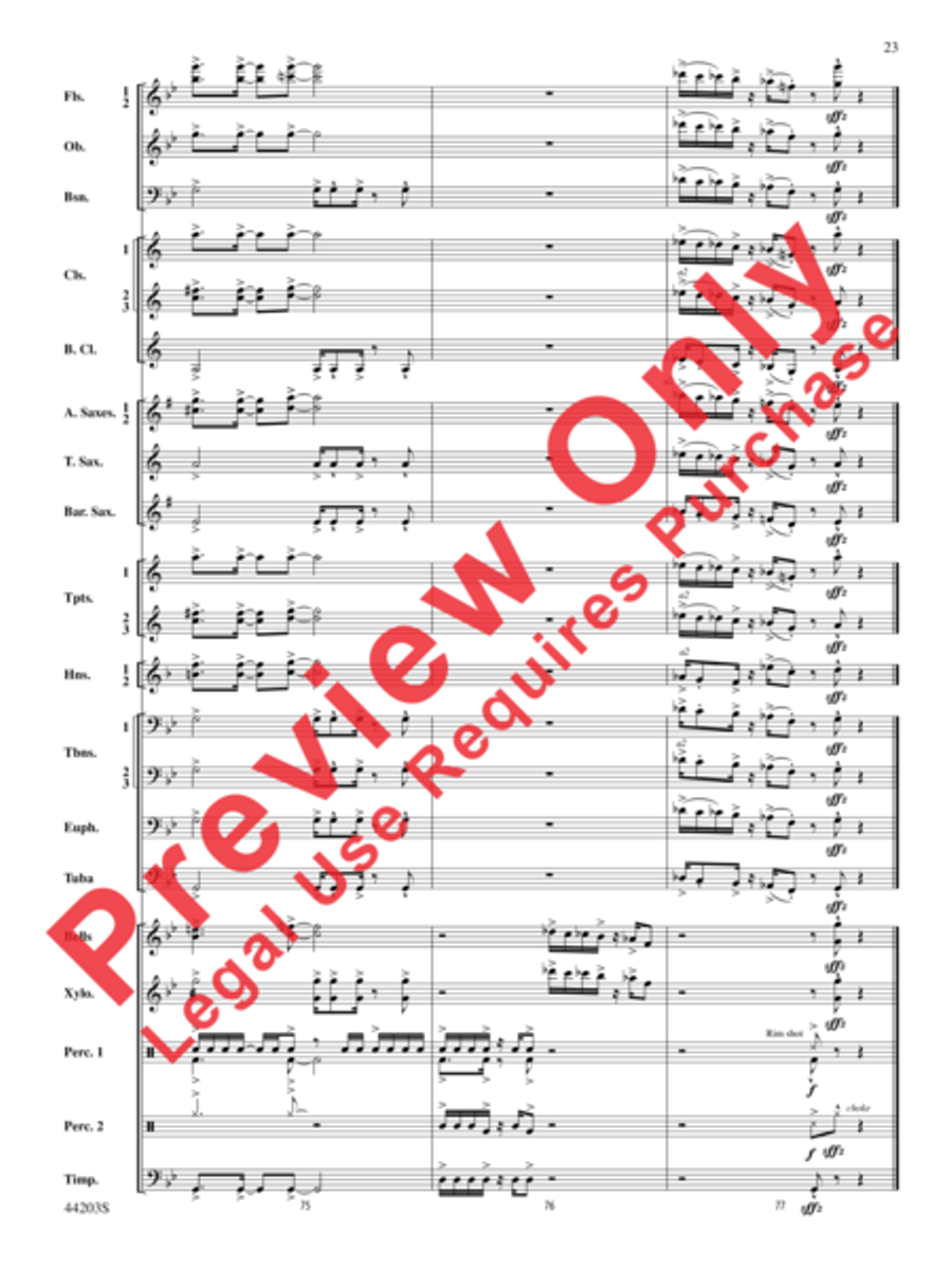 Loco Motion Concert Band scores gallery preview page 16