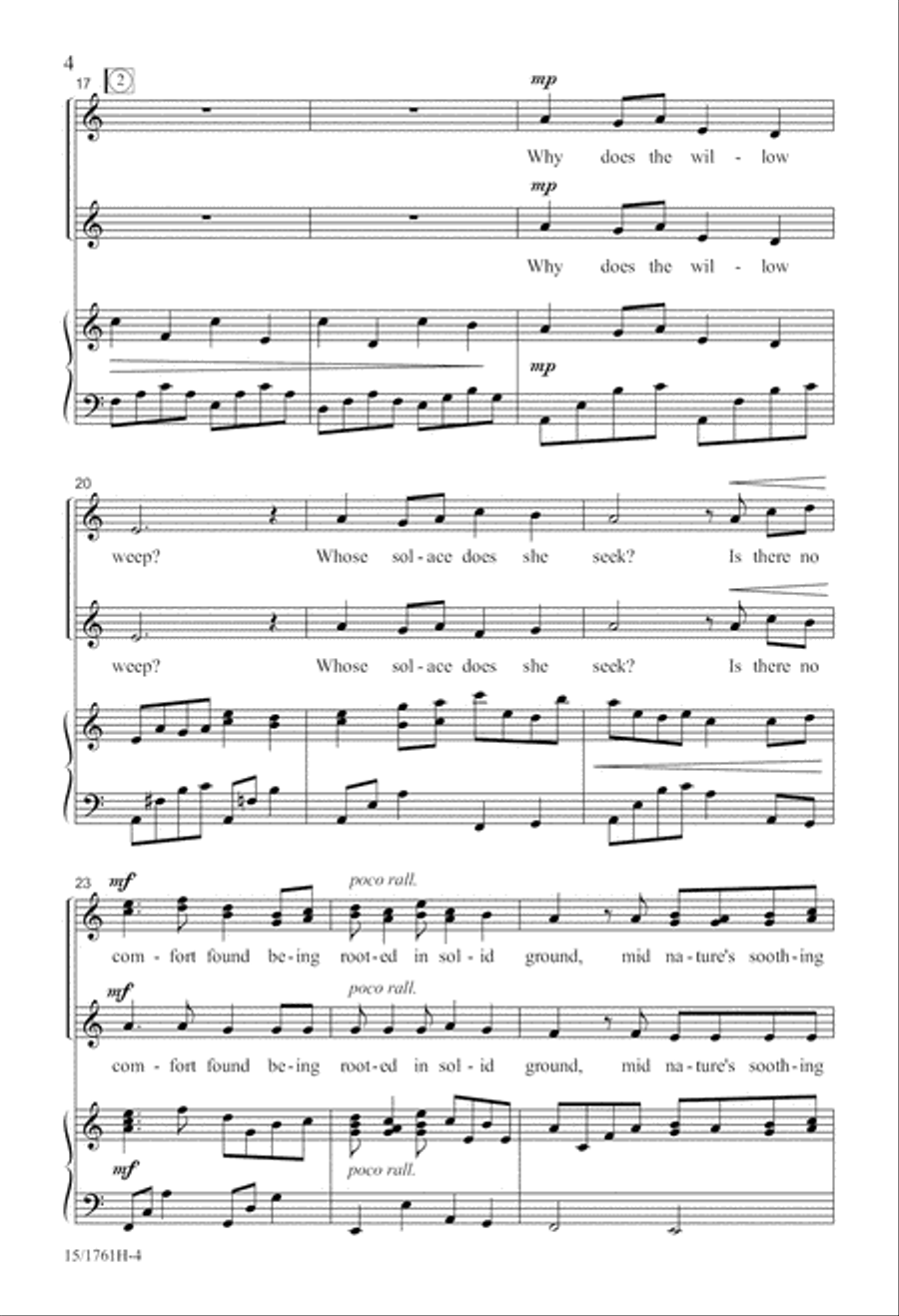 Why Does the Willow Weep? SSA scores gallery preview page 4