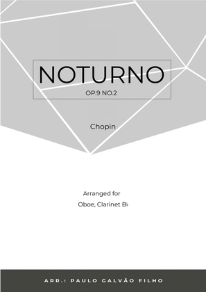 Book cover for NOTURNO OP.9 NO.2 - CHOPIN - OBOE & CLARINET
