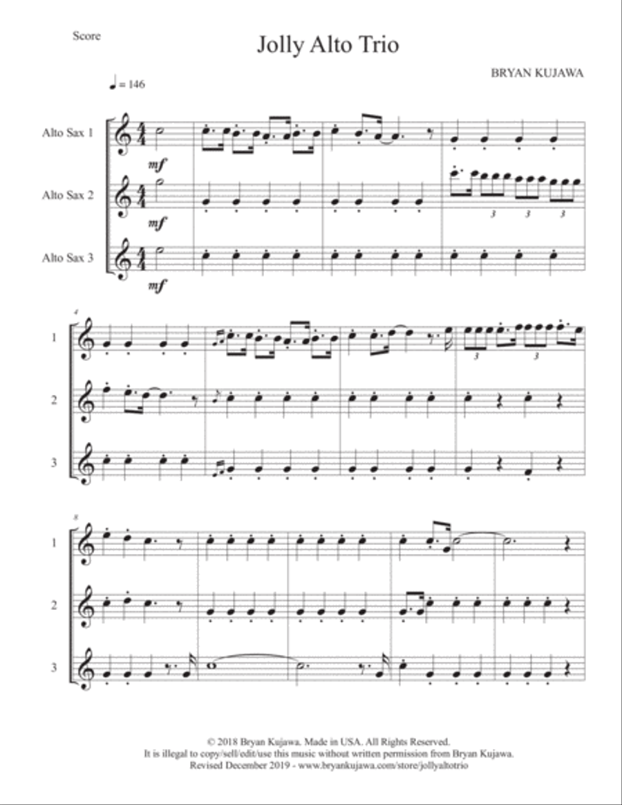 Jolly Alto Trio Jolly Alto Trio Small Ensemble scores gallery preview page 2
