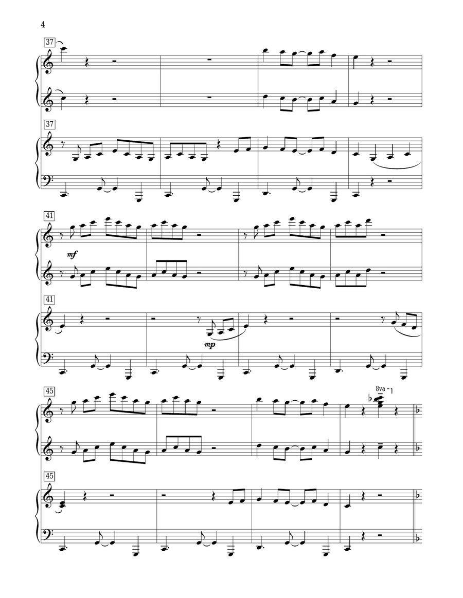 Samba Sensation Piano Duet scores gallery preview page 4