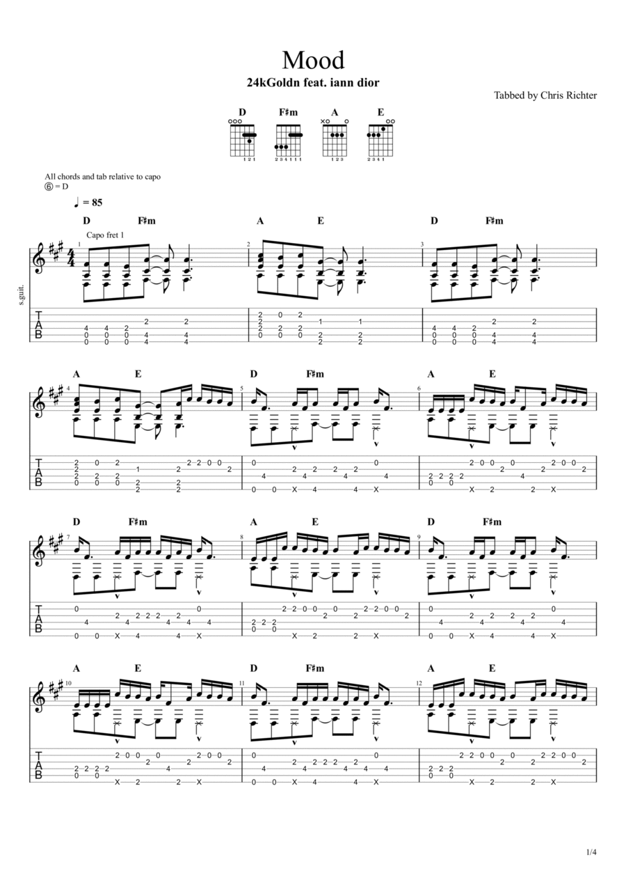 Mood Electric Guitar scores gallery preview page 1
