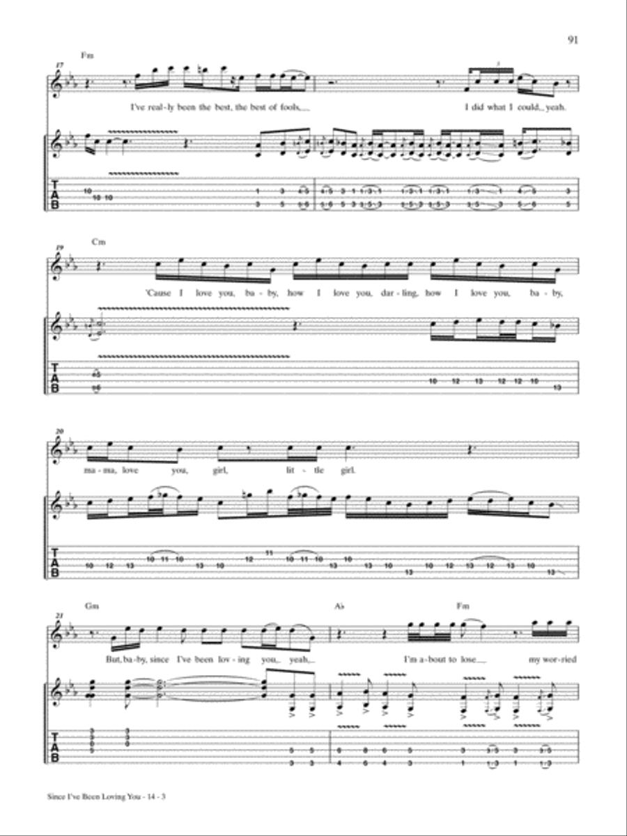 Since I've been loving you Guitar Tablature scores gallery preview page 3
