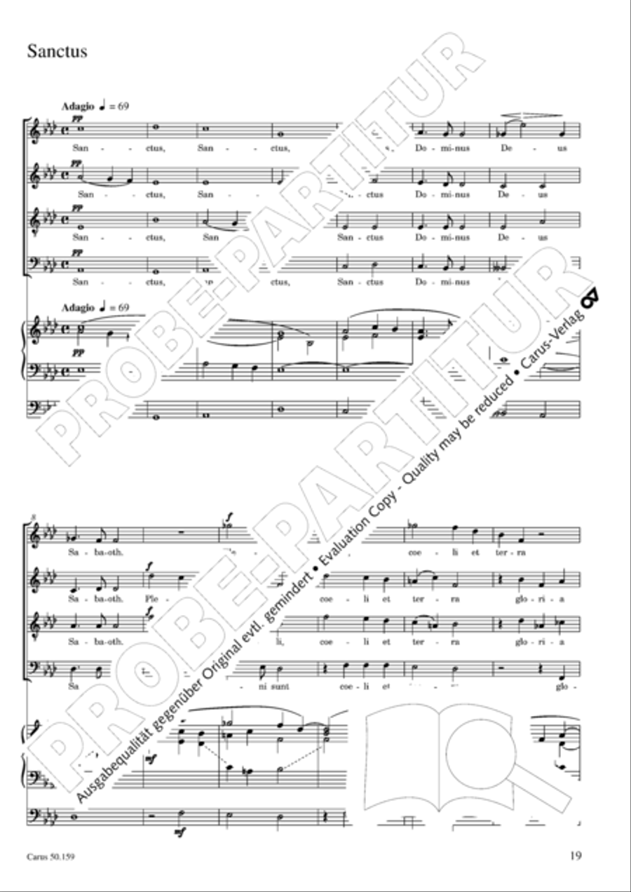 Mass in F Minor (Missa in f) 4-Part scores gallery preview page 20