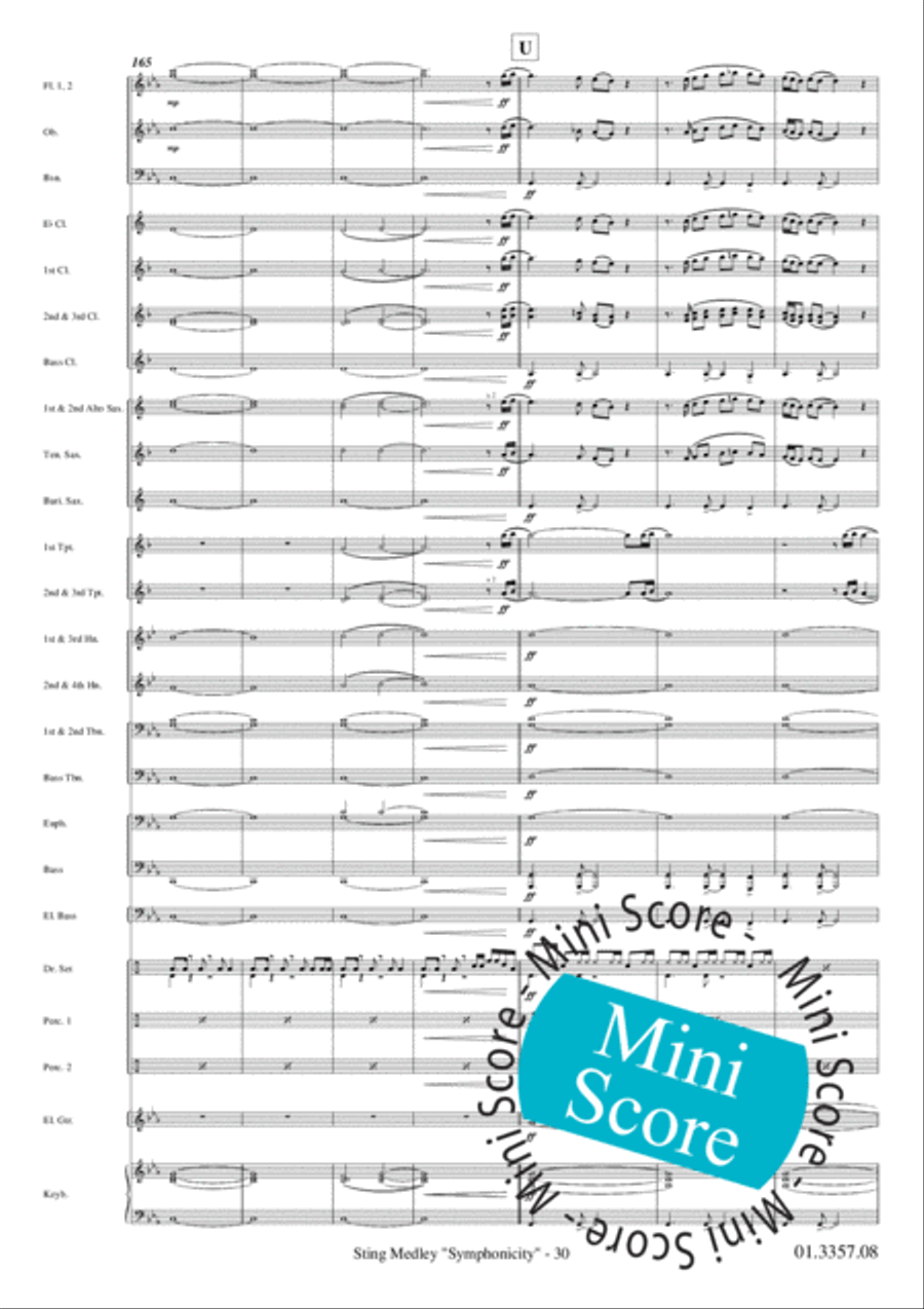 Sting Medley Sting Medley Concert Band scores gallery preview page 34