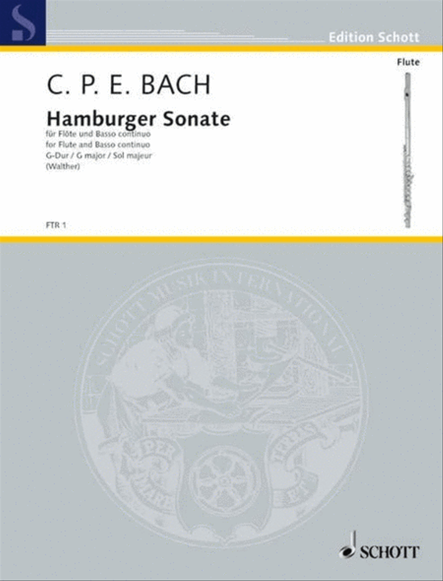 Cpe Bach - Sonata G Wq 133 Hamburg Flute/Piano Flute scores gallery preview page 1