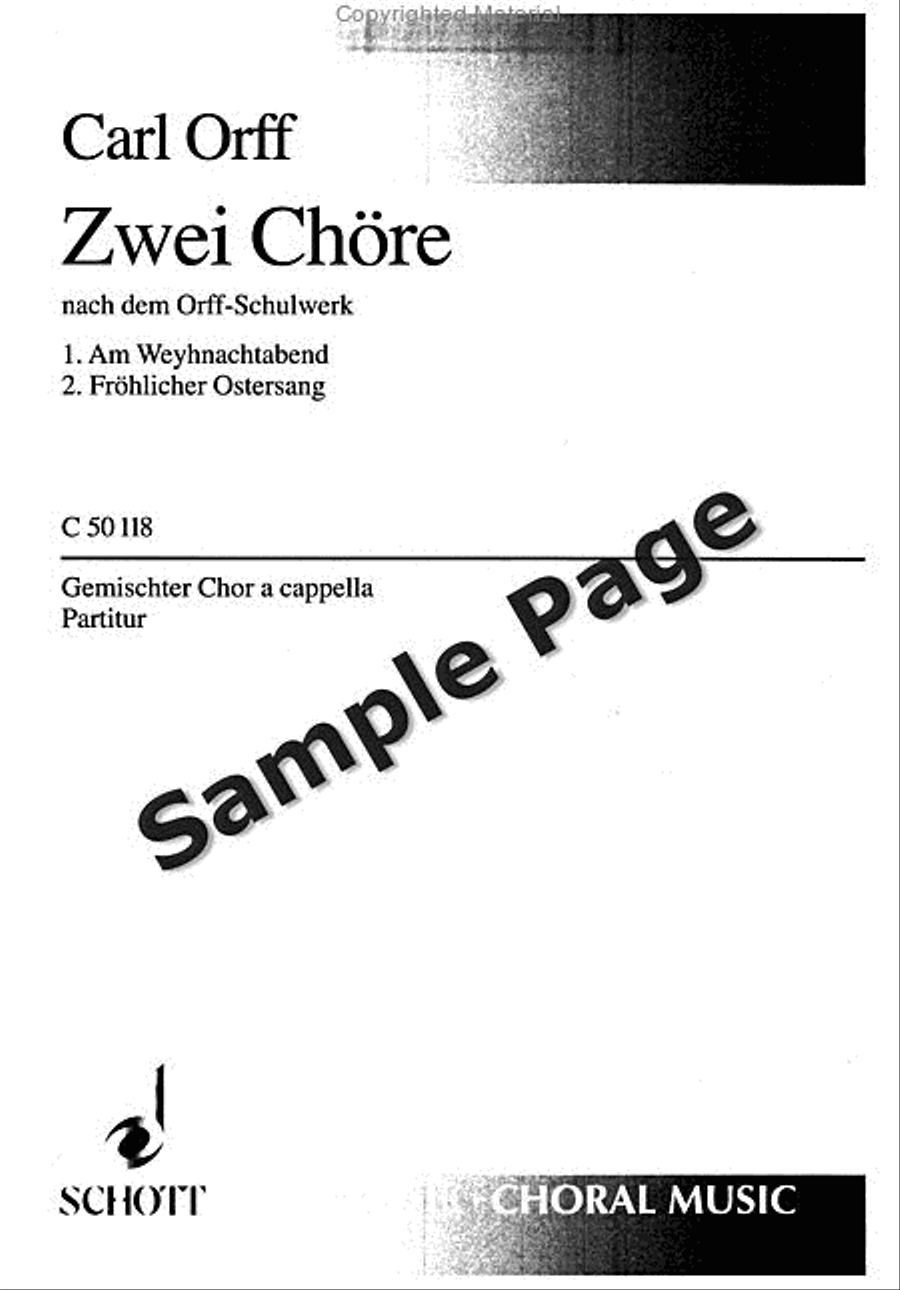 Orff C Am Weihnachtsabend Mixed Choir scores gallery preview page 2