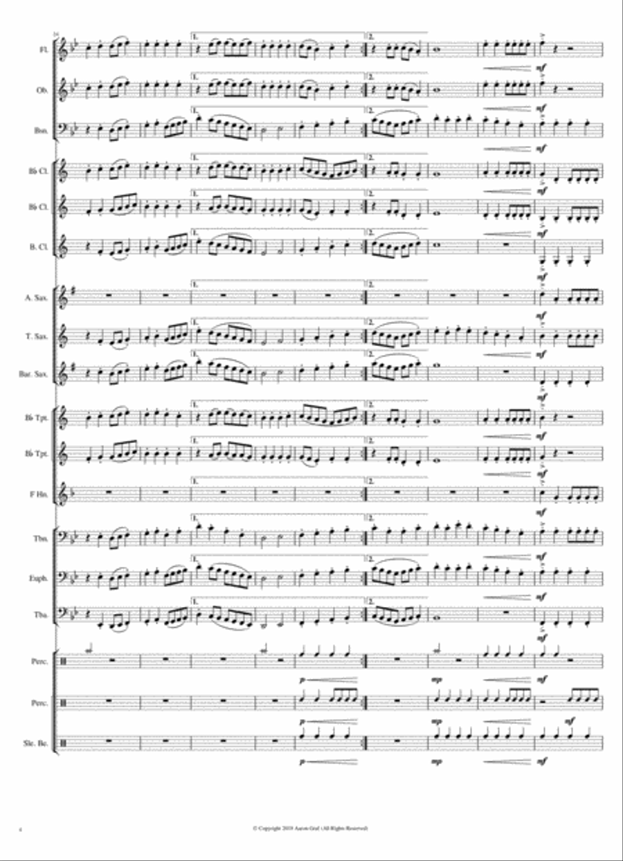 Dance of the Snow Flurries Concert Band scores gallery preview page 4