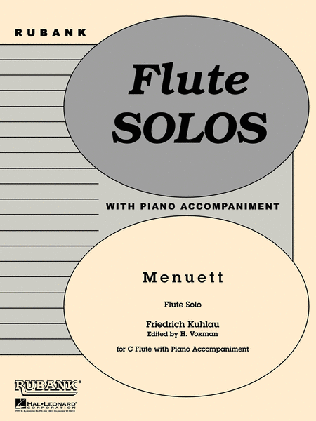Menuett For C Flute And Piano Grade 11 1/2  Rubank Festival Series
