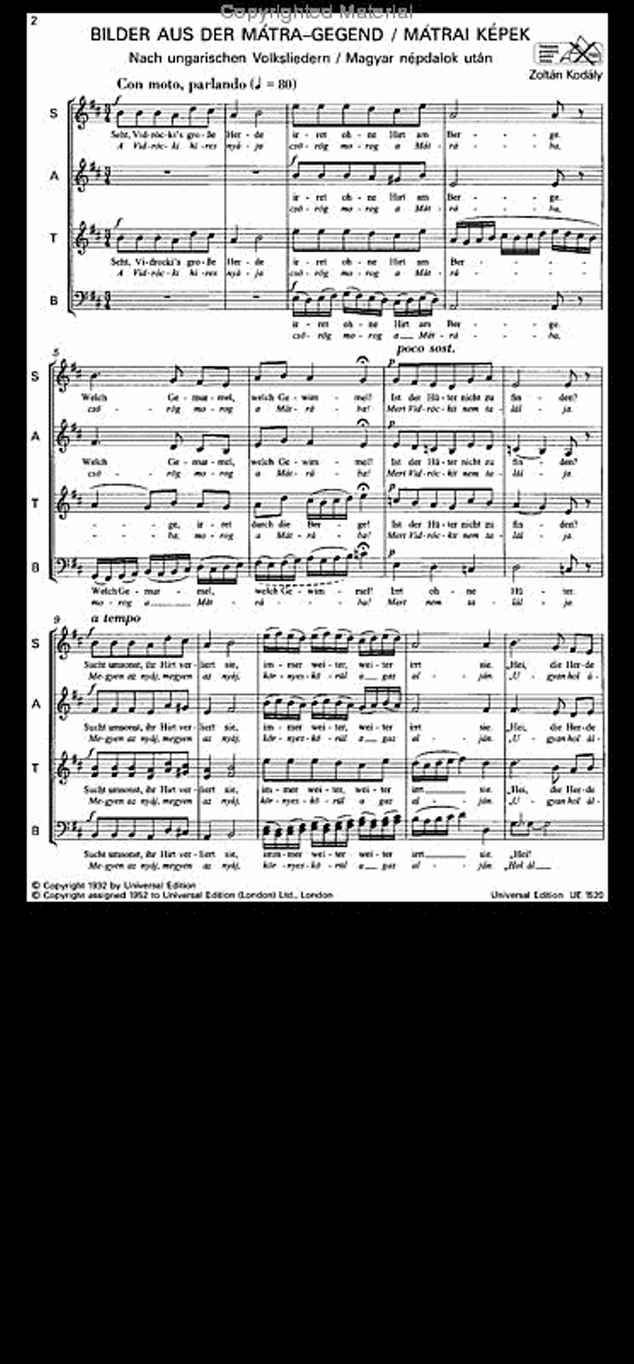 Matra Pictures 4-Part scores gallery preview page 2