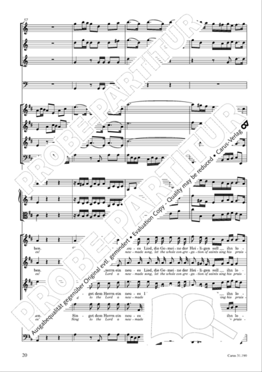 Sing to the Lord a new song (Singet dem Herrn ein neues Lied) ATB scores gallery preview page 21