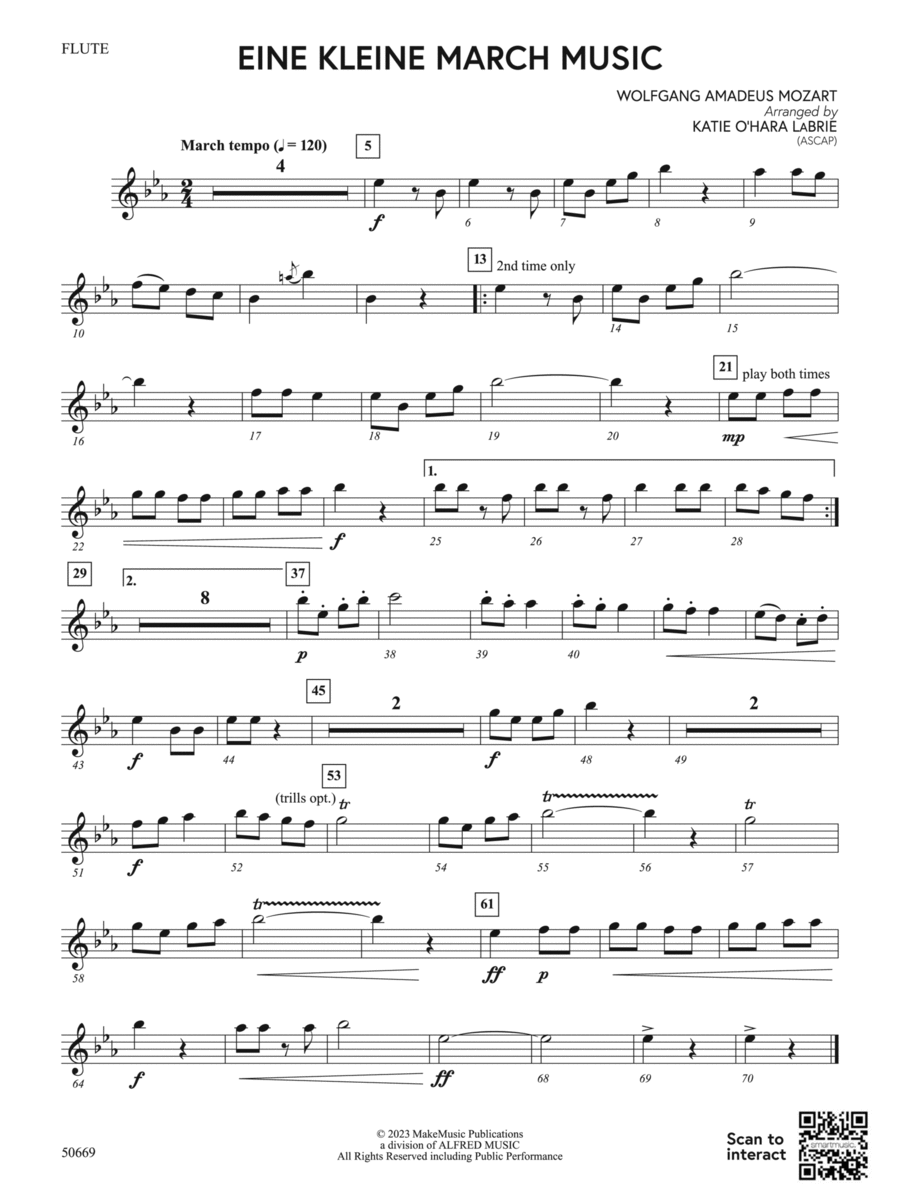 Eine Kleine March Music: Flute Concert Band scores gallery preview page 1