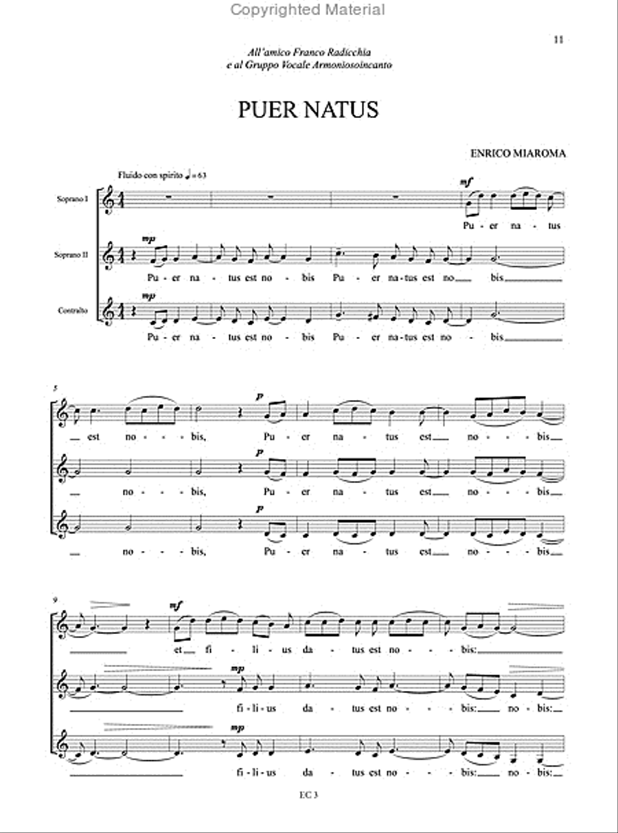 4 Sacred Pieces for Female Choir (1st National Choral Composition Competition EdizioniCorali.it - Cat. B) Women's Choir scores gallery preview page 5
