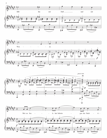 BRAHMS: Meine Liebe ist grün, Op. 63 no. 5 (transposed to F-sharp major)