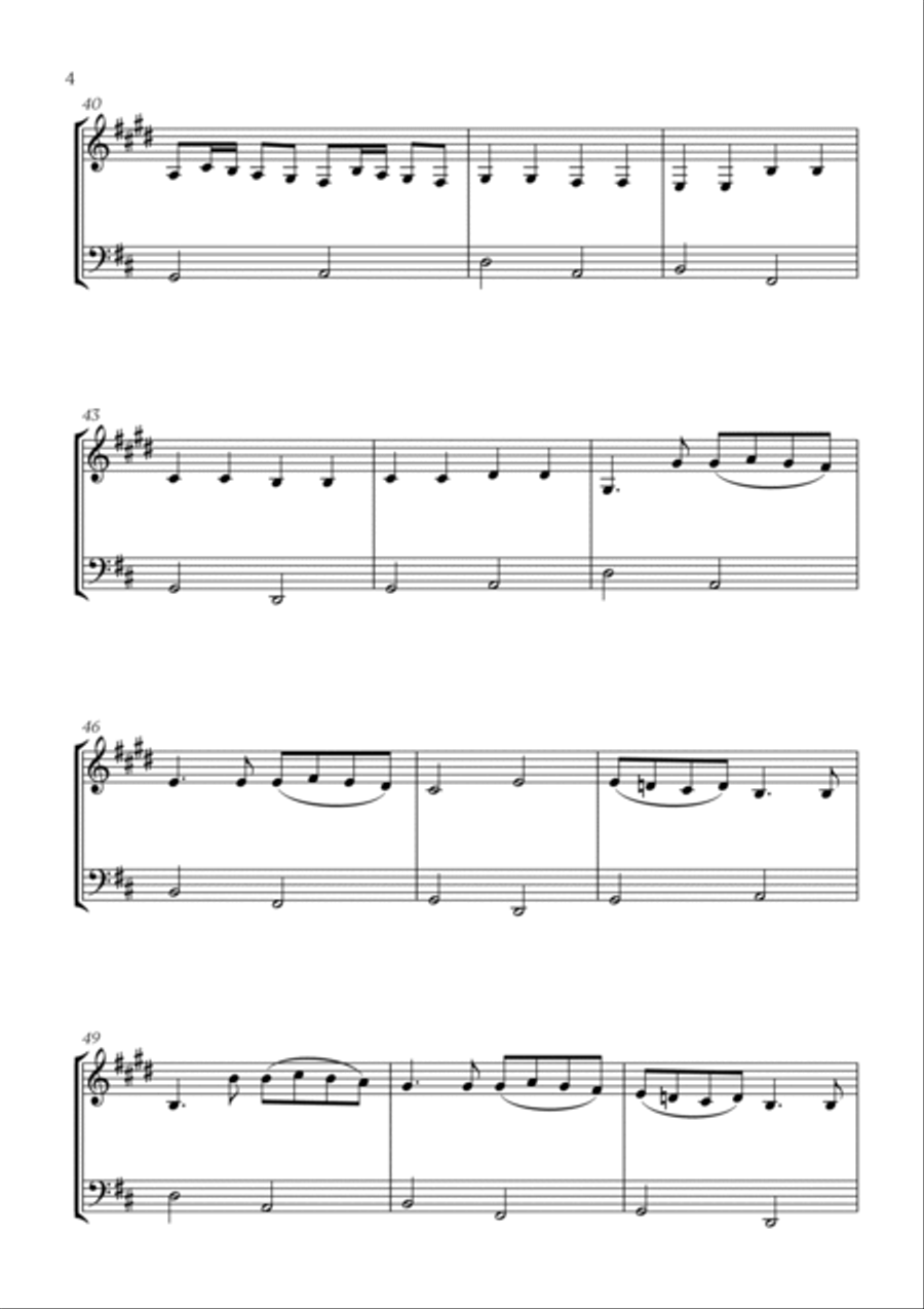 Canon in D (for Clarinet and Bassoon) Woodwind Duet scores gallery preview page 4
