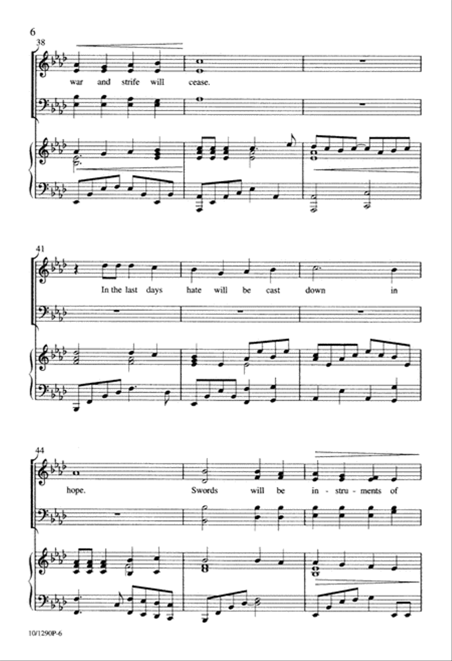 In the Last Days 4-Part scores gallery preview page 6
