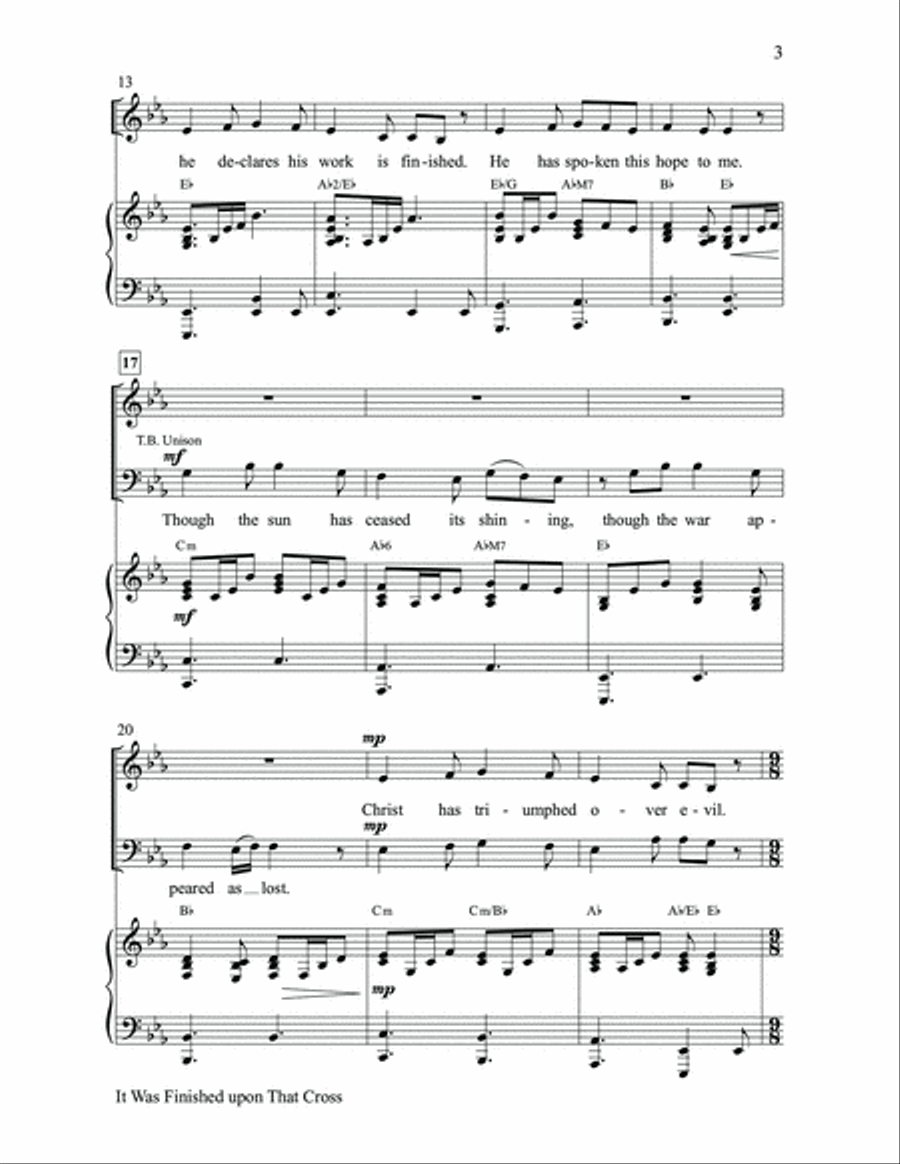 It Was Finished upon That Cross Choir scores gallery preview page 3