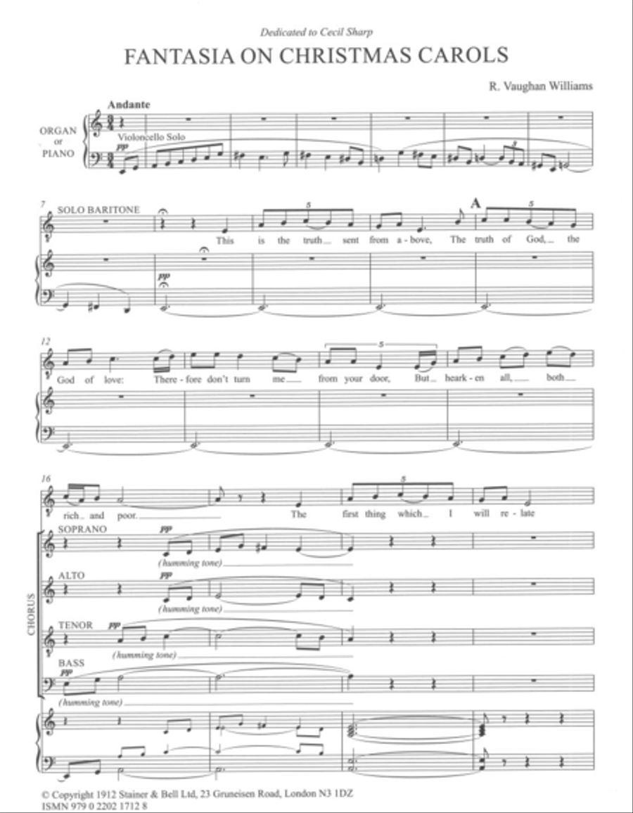 Fantasia on Christmas Carols 4-Part scores gallery preview page 2