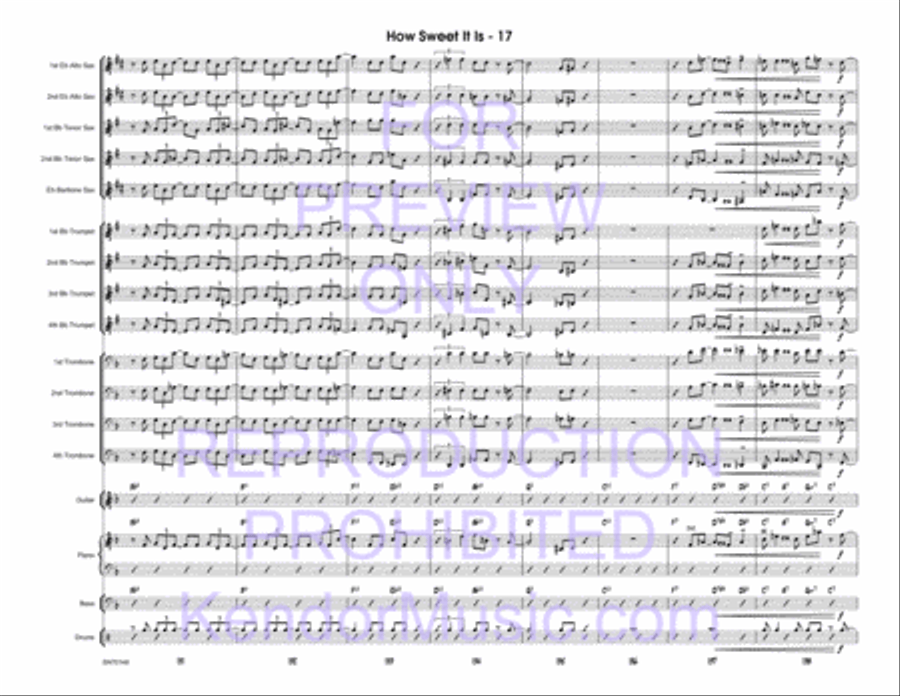 How Sweet It Is How Sweet It Is Jazz Ensemble scores gallery preview page 18