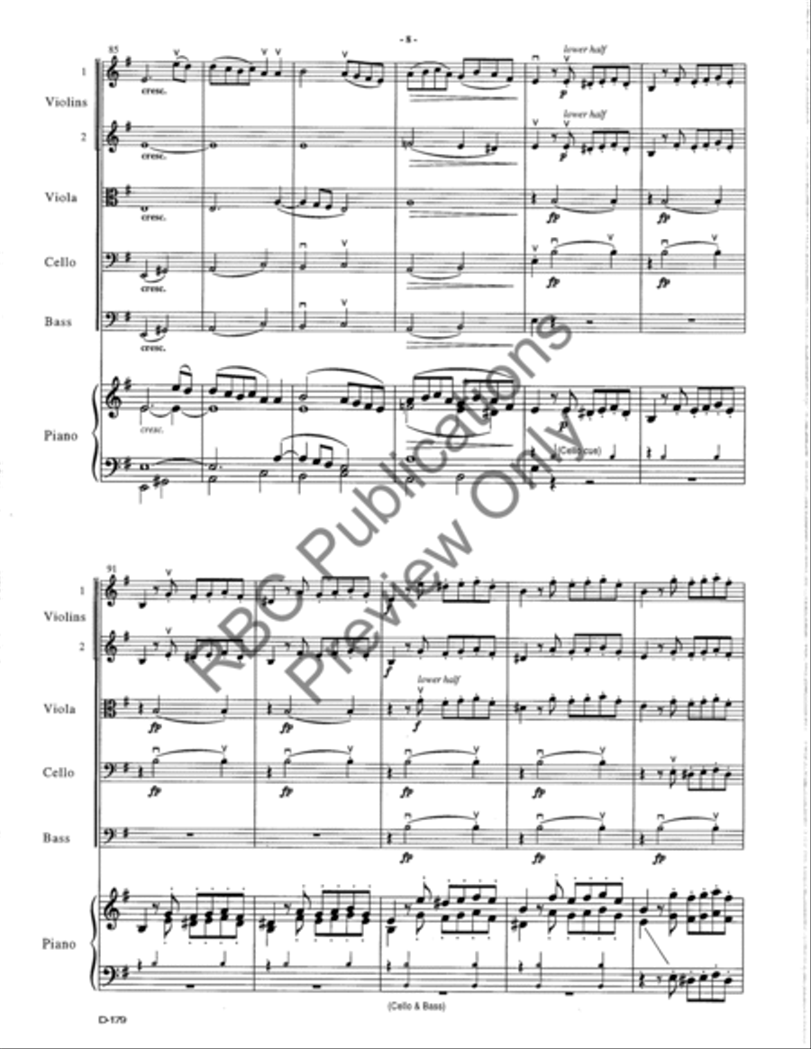 Allegro From Sonata In E Minor K305 String Orchestra scores gallery preview page 11