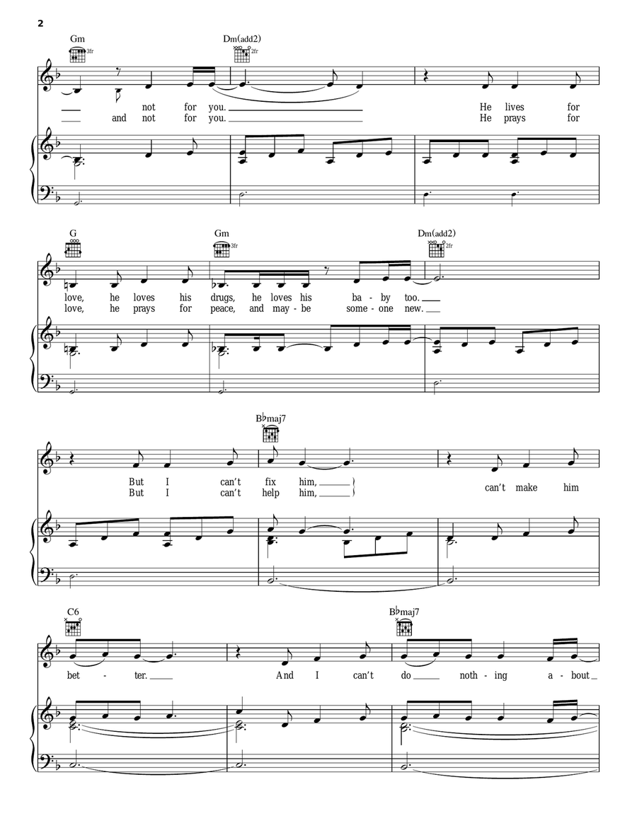 Shades Of Cool Shades Of Cool Piano, Vocal, Guitar scores gallery preview page 2