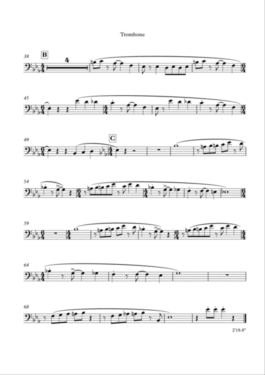 Key Workers Calypso for Trombone and Piano from the Corona Suite by Simon Peberdy image number null